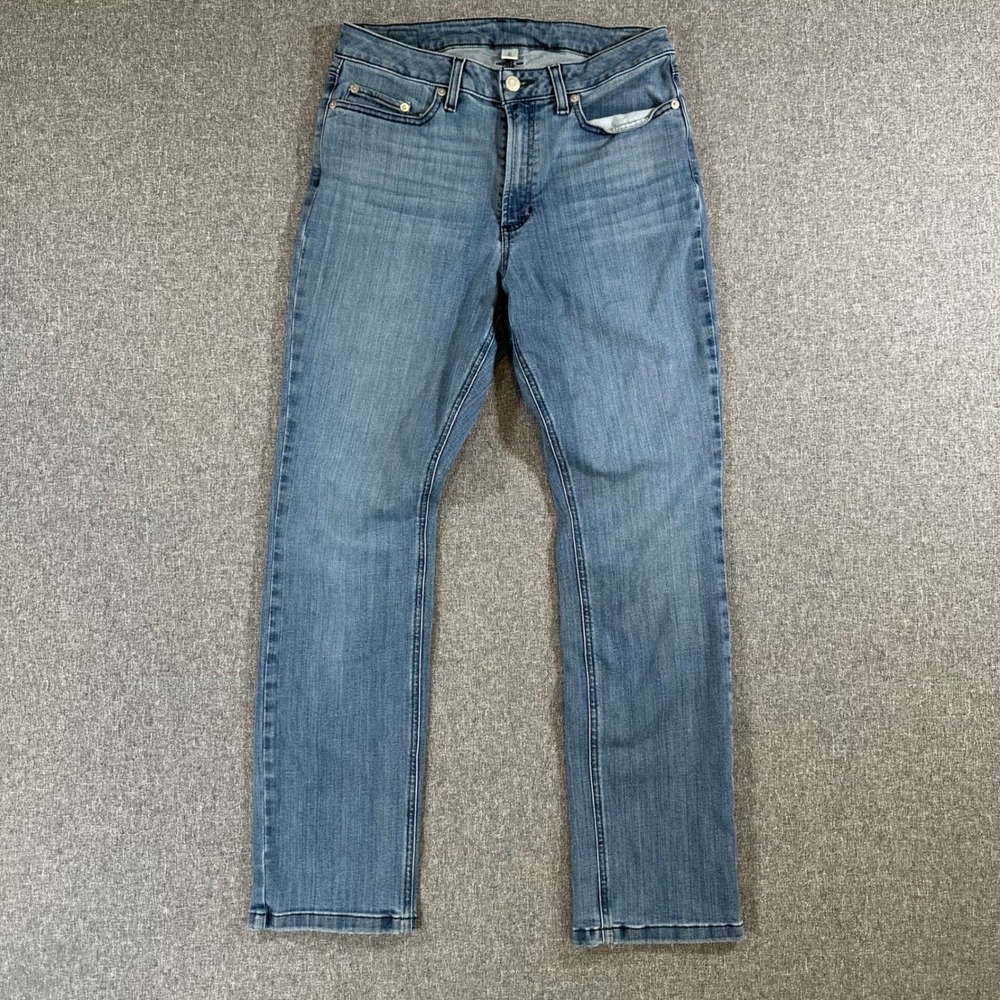 LL Bean BeanFlex Straight Leg Jeans Womens 10 Reg Blue Favorite Fit Denim Pants